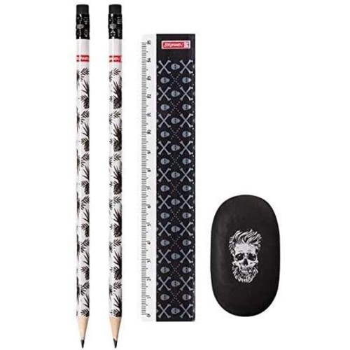 Brunnen schreibset rvs skull - rvs,