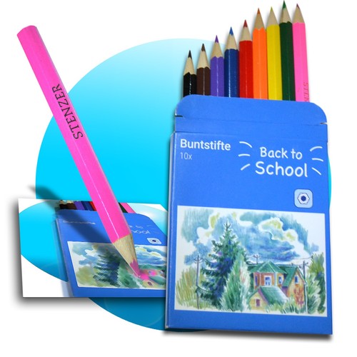 10x mini buntstifte set - mini,